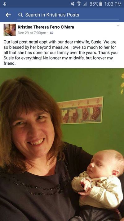 Susie Terwilliger holding baby Rowen